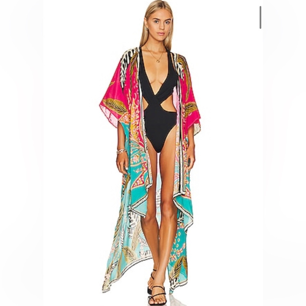 Agua Bendita Dara Kimono MultiColor Cover‎ Up